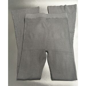 Lita by Ciara NWOT Rib Organic Cotton Flare Pants in Black Large‎ MSRP $228